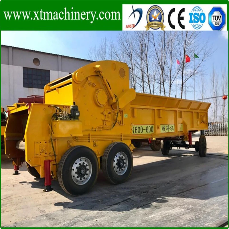 400HP Diesel Engine, 1500mm Feeding Width, 35ton/Hour Capacity Log Tree Cutter