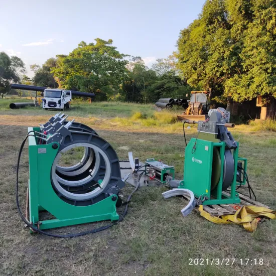 Máquina de solda automática de tubo HDPE por fusão hidráulica, até 355 mm